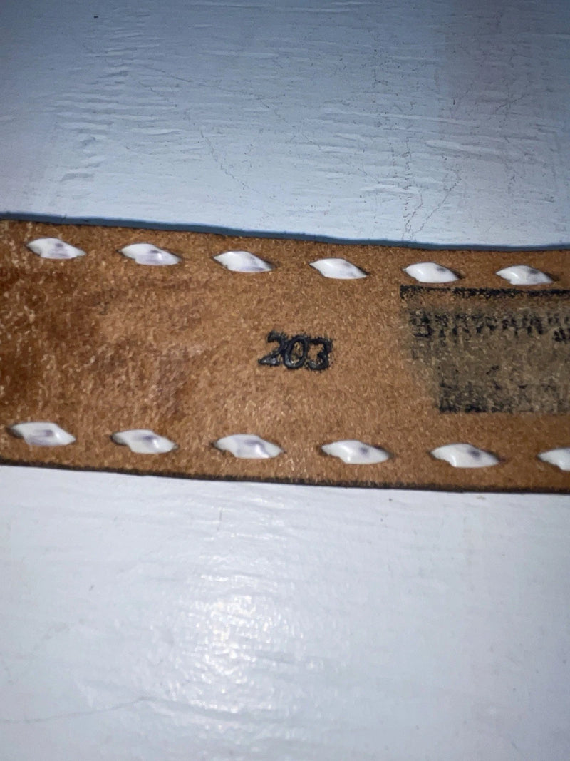 New Brown Genuine Leather Weaved And Tooled 30” Belt #203 JJ-94
