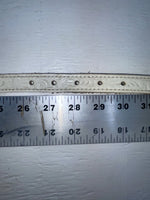 New White Genuine Leather Acme Tooled 28” Belt #5022 JJ-157