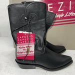 New Women’s Black Capezio Cowboy Boots With Fringe. L870 6 M. 20-85