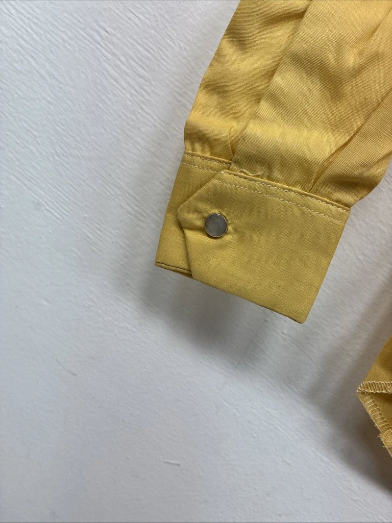 New Kids Karman Yellow Design Long Sleeve Pearl Snap Size 8 TT-136