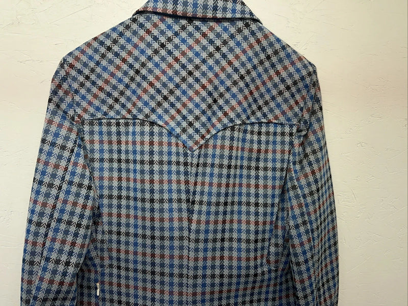 New Men’s Pioneer Wear Blue Plaid Suit Jacket 40 #574 LL-605