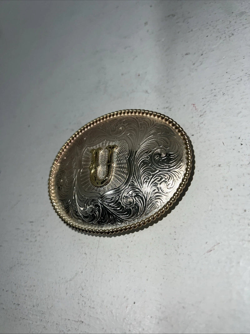 New Women’s M&F Gold “U” Belt Buckle. 38092 A-101