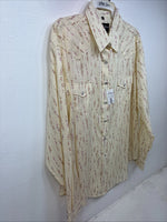 New Women’s White Horse Yellow Floral Long Sleeve Pearl Snap Size XXL YY-47