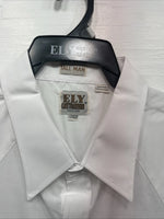 New Men’s ELY Cattleman White Long Sleeve Pearl Snap 3XL E-20