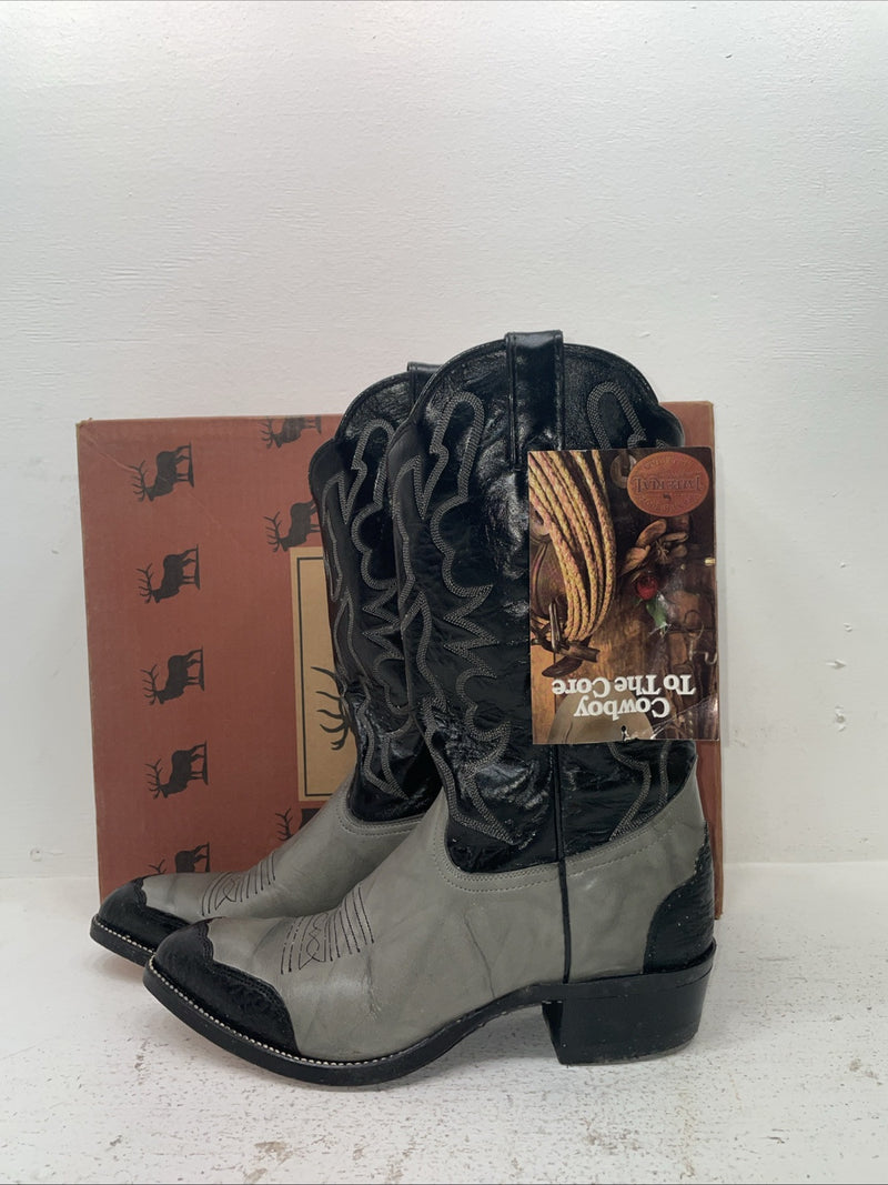 New Men’s Gray Texas Imperial Cowboy Boots. M 452 10.5 10 1/2 D. 7-87