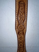 New Brown Genuine Leather Western Express Pendent And Tooled 32” Belt JJ-52