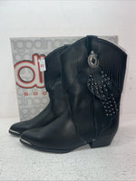 New Kids Black With Fringe Dingo Cowboy Boots. C 3220 4 D. 23-166