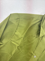 New Women’s Rockmount Green Long Sleeve Pearl Snap Size 32 KK-24