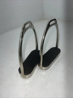 New Tough 1 Chrome Plated Iron 4 1/2” English Stirrups #24-3016 C-501