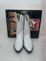 New Kids White With Fringe Texas Brand Cowboy Boots. C 2697 13.5 13 1/2 D. 23-90