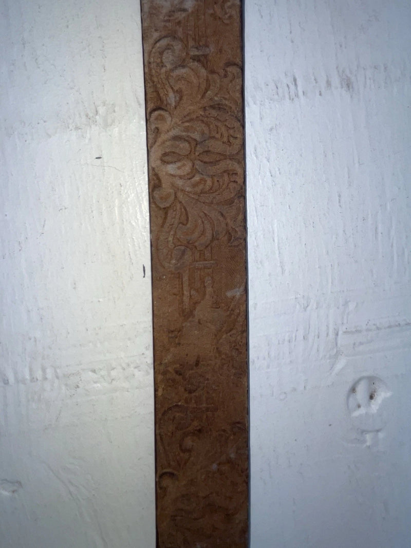 New Brown Genuine Leather Wrangler Tooled 24” Belt #5441 NN-16