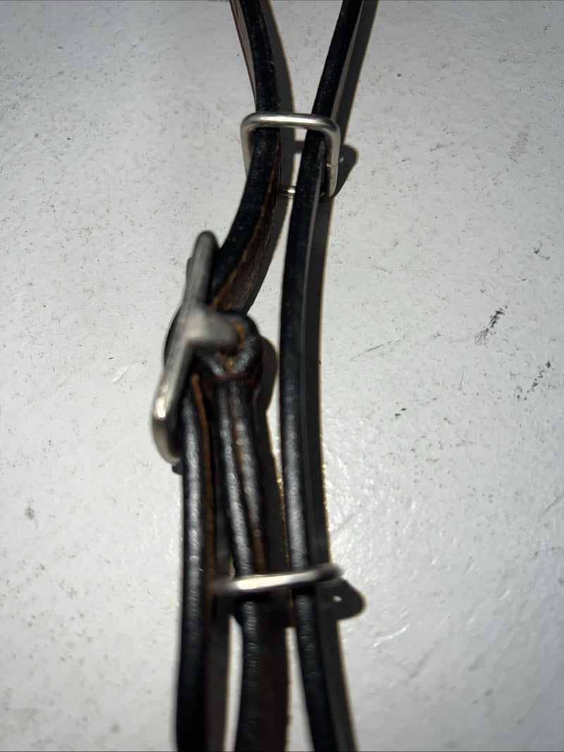 New Tough 1 Brown Leather Fully Adjustable Curb Strap #52-575 FF-25