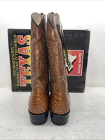 New Men’s Brown Texas Brand Cowboy Boots. 1081 9 E E. 4-81