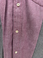 New Men’s Latigo Purple Green Long sleeve button up Medium B-79