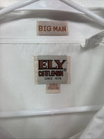 New Men’s ELY Cattleman White Designed Long Sleeve Pearl Snap 20.5 4XL X-106