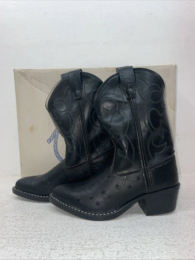 New Kids Black A Jama Product Cowboy Boots. J 9110 12.5 12 1/2. 23-3