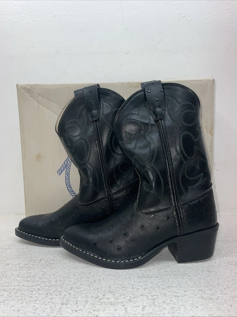 New Kids Black A Jama Product Cowboy Boots. J 9110 12.5 12 1/2. 23-3