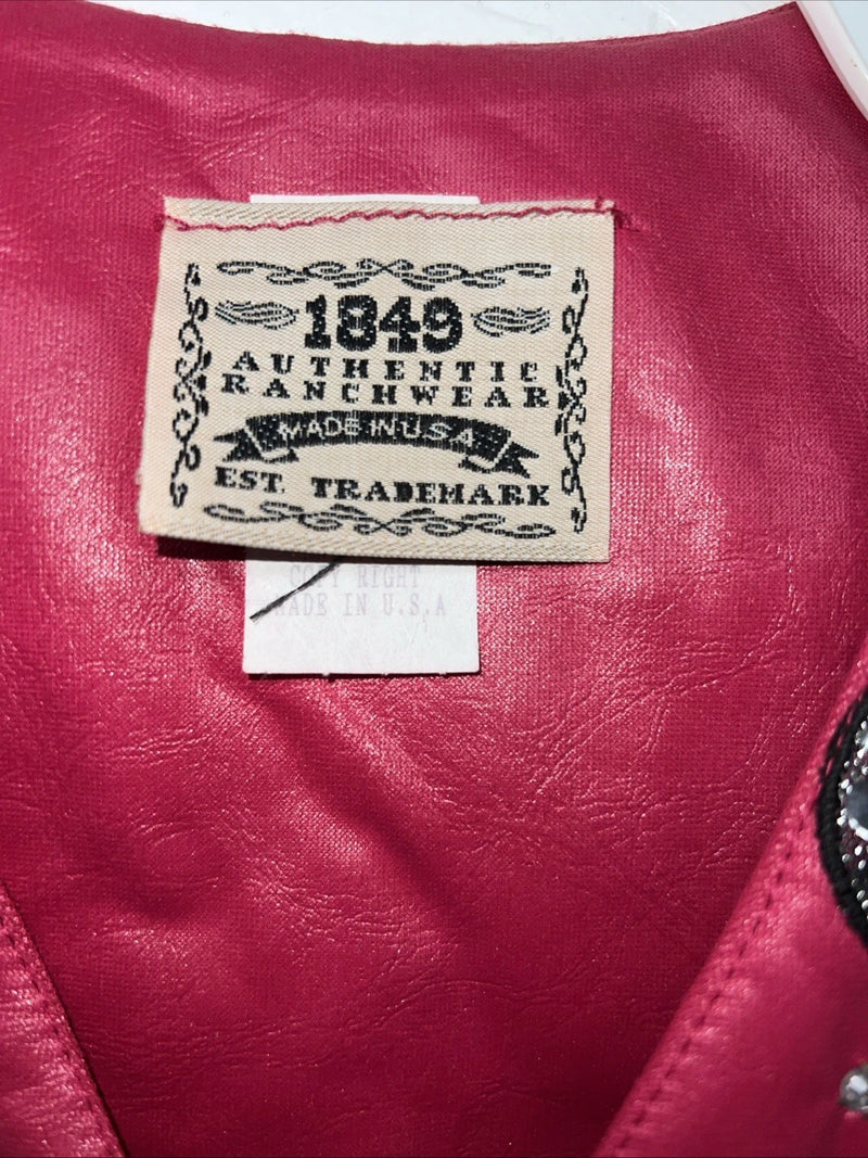 New Women’s Pink 1849 Authentic Ranchwear Western Show Vest XXS E-605