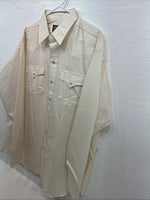 New Men’s Panhandle Slim Off White Design Long Sleeve Pearl Snap 17.5 XL T-18