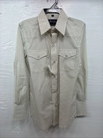 New Kids White Horse Yellow Stripe Long Sleeve Pearl Snap Large DD-55