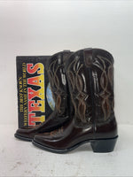 New Men’s Brown Texas Brand Cowboy Boots. 1011 10.5 10 1/2 D. 7-93