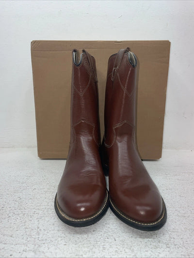 New Kids Brown Texas Brand Cowboy Boots. 3202 3.5 3 1/2 D. 23-150