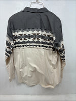 New Women’s Brooks & Dunn Gray Design Long Sleeve Button Up Large MM-125