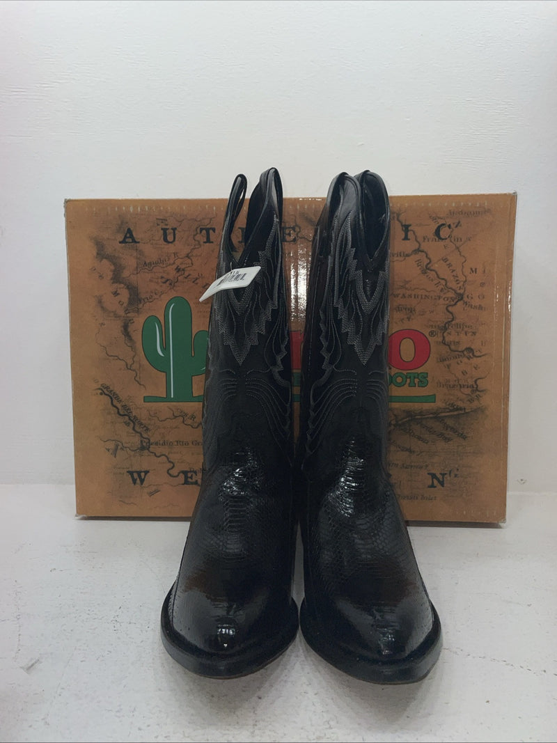 New Men’s Black Snake Skin Laredo Cowboy Boots. 4574 9.5 9 1/2 E W. 6-79
