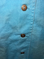 New Women’s Blue Wrangler Short Sleeve Denim Button Up Shirt #76670 M 3C-44