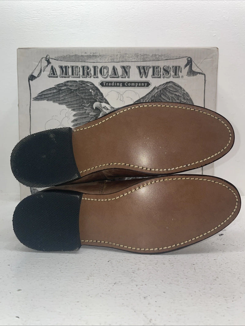 New Women’s Brown American West Cowboy Boots. 5992 8.5 8 1/2 W. 15-50