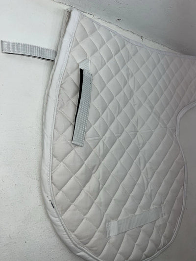 New Tough 1 Equiroyal White English Contour Saddle Pad #30-920 FF-604