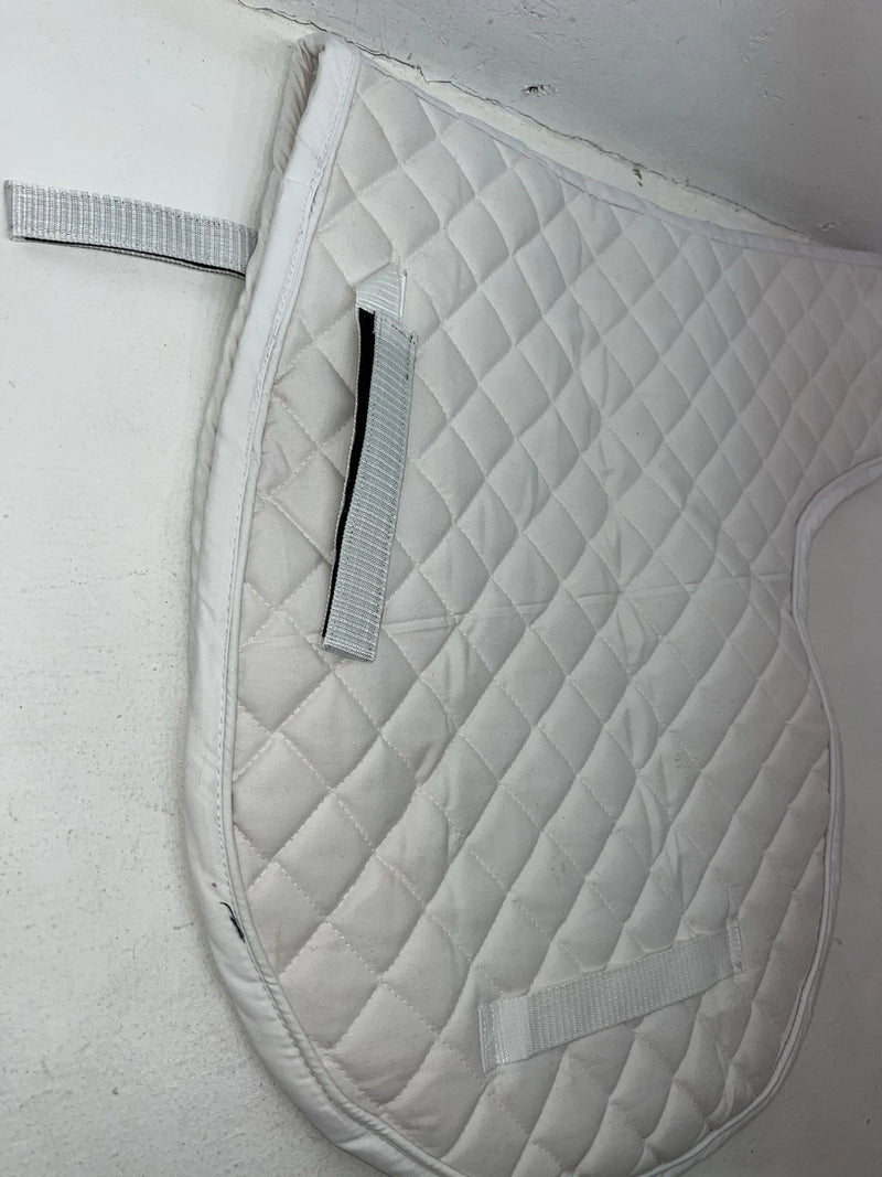 New Tough 1 Equiroyal White English Contour Saddle Pad #30-920 FF-604