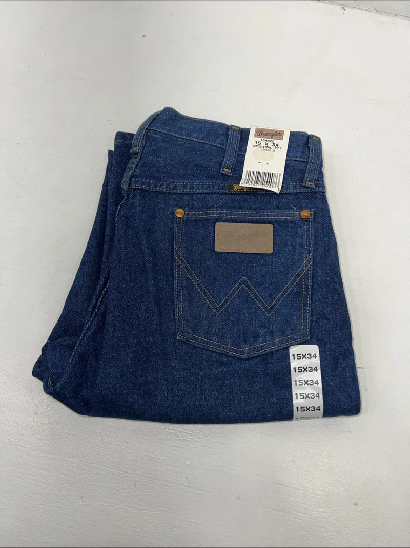 New Men’s Wrangler Cowboy Cut Original Fit Denim Jeans. 15x34 K-14