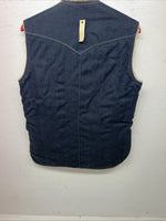 New Women’s Comfy Denim Wool Vest Medium S-604