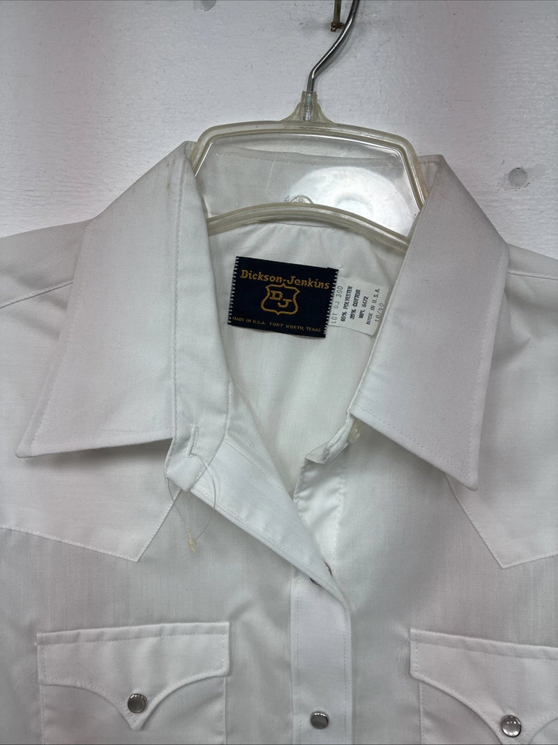 New Women’s Dickson Jenkins White Long Sleeve Pearl Snap Size 18 GG-16