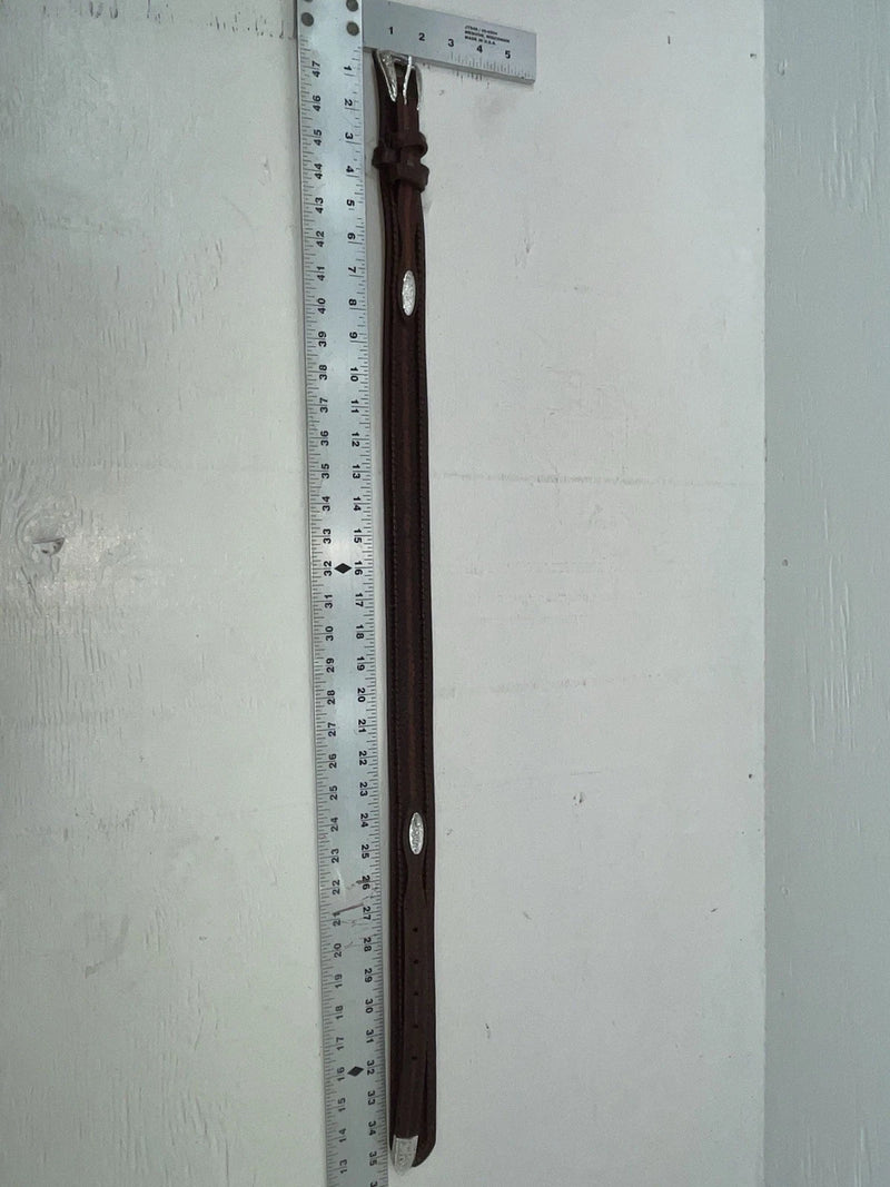 New Brown Genuine Leather Nocona Tooled And Weaved 28” Belt #2420002 NN-26