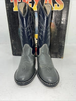 New Children’s Blue And Gray Texas Brand Cowboy Boots. 2102 11.5 11 1/2 D. 24-90