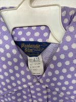 Me Women’s Panhandle Slim Purple Body Suit Long Sleeve Button Up Size 42 LL-43