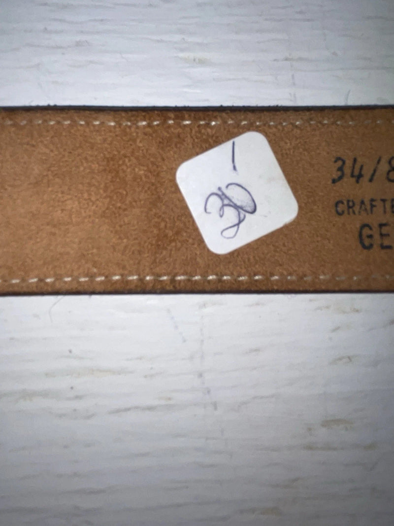 New Brown Genuine Leather Stitched 34” Belt #6988/23 Z-118