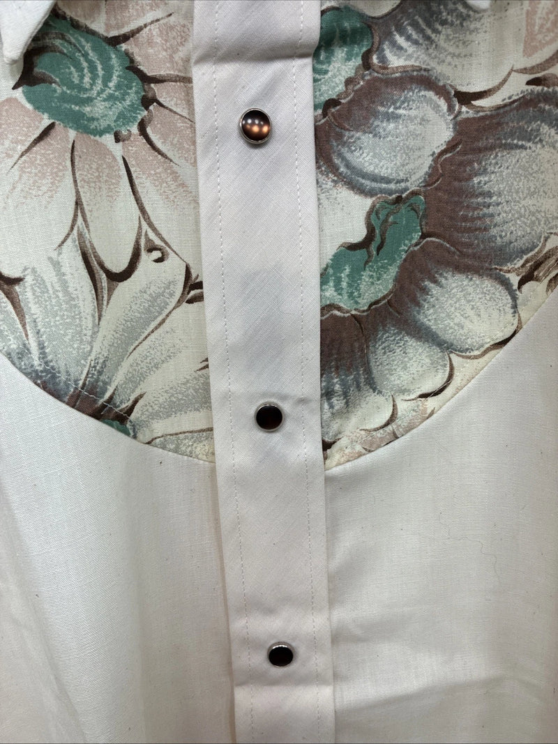 New Women’s Ten Tex Floral Long Sleeve Pearl Snap 14.5 Medium LL-13