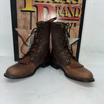 New Women’s Brown Lace Up Texas Brand Cowboy Boots. 4479 5.5 5 1/2. 20-41