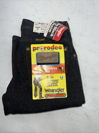 New Boys Black Denim Pro Rodeo Cowboy Cut Regular Jeans. 9/24 1/2 B-15