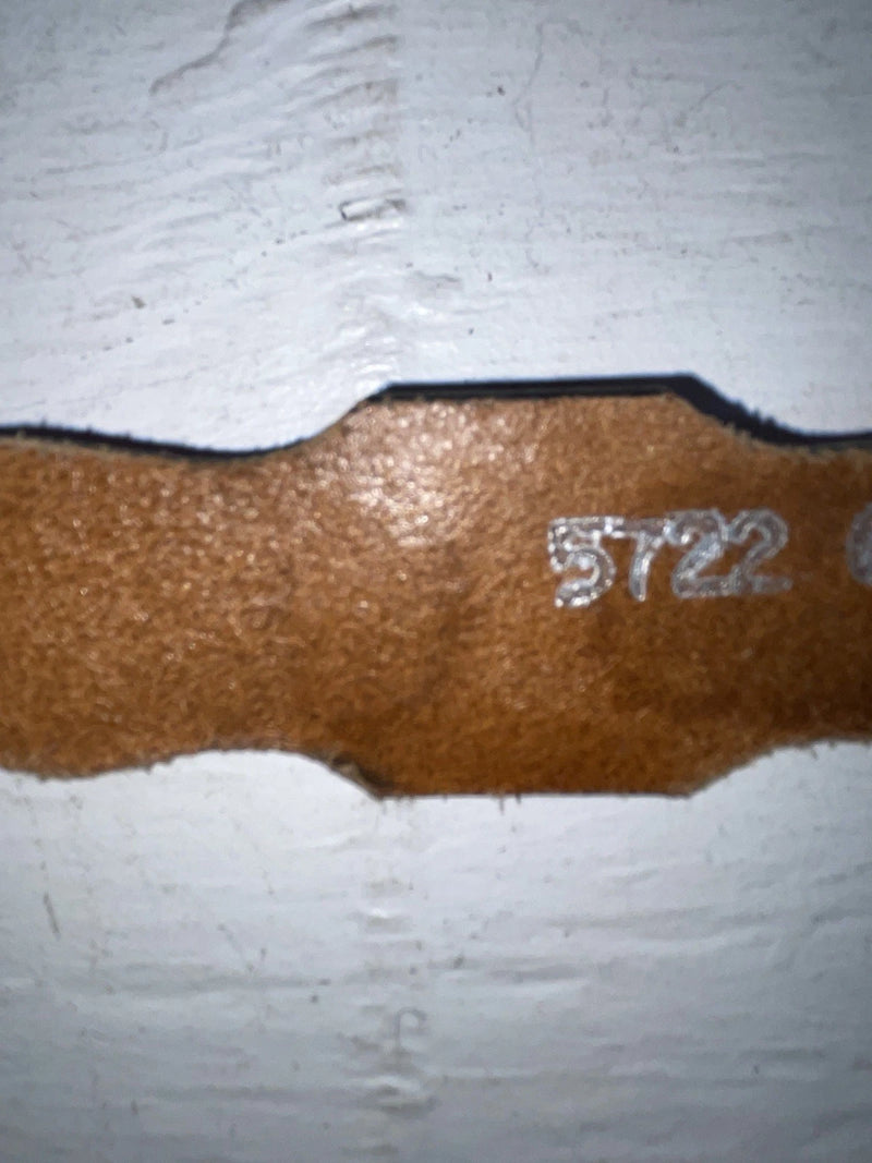 New Red Genuine Leather Tooled And Silver Pendent 22” Belt #5722 NN-14