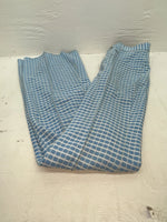 New Vintage Blue Checkered Lee Polyester Pants #2652644 VV-75
