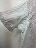 New Men’s White Horse White Stripe Short Sleeve Pearl Snap Large X-41