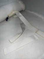 New White Wool English Saddle Seat Cover PP-17