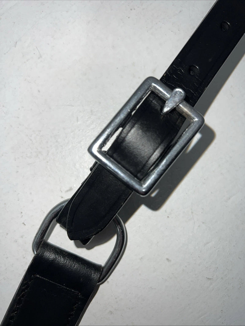 New Tough 1 Black Genuine Leather Double Stitched Breastcollar #41-3450 Y-24