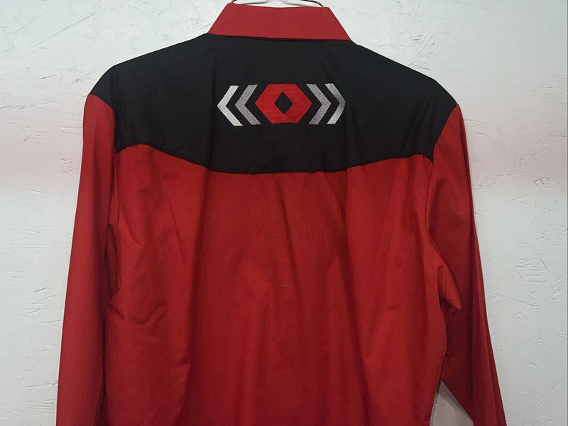 New Women’s Country Charmers Red Black Long Sleeve Button Up Shirt Large 3B-78
