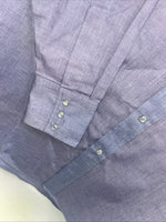 New Men’s ELY Cattleman Blue Long Sleeve Pearl Snap Medium B-123