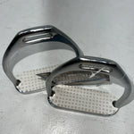 New Tough 1 Chrome Plated Iron 4 1/2” English Stirrups #24-3016 D-503